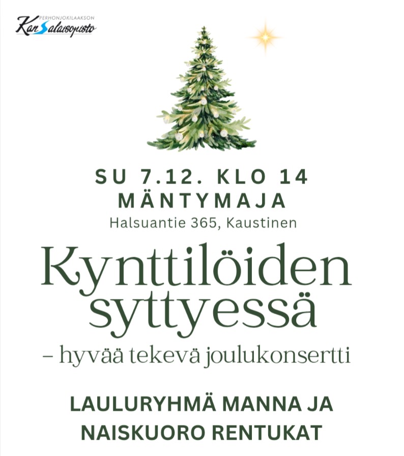 Kynttilöiden syttyessä -hyvää tekevä joulukonsertti