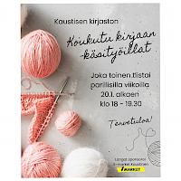 Kaustisen kirjastossa Koukutu kirjaan -käsityöillat