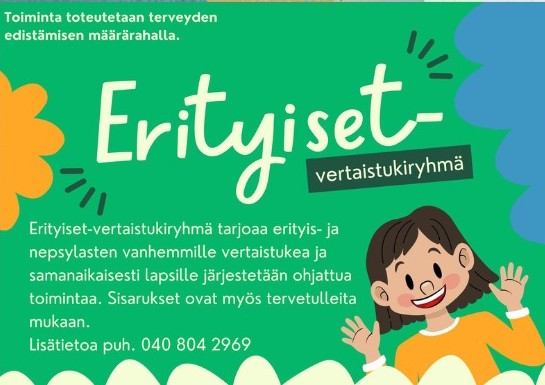 Erityiset-vertaistukiryhmä erityis- ja nepsylasten perheille