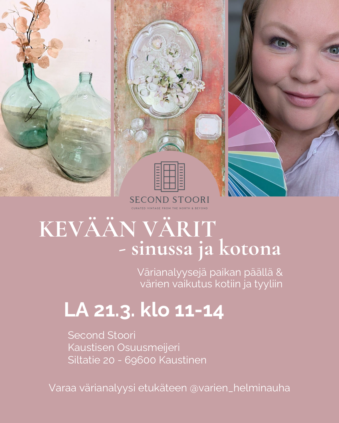 Kevään värit -sinussa ja kotona