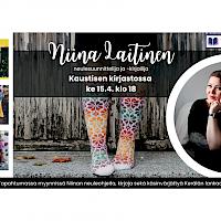 Kaustisen kirjaston vieraana neuletaituri Niina Laitinen