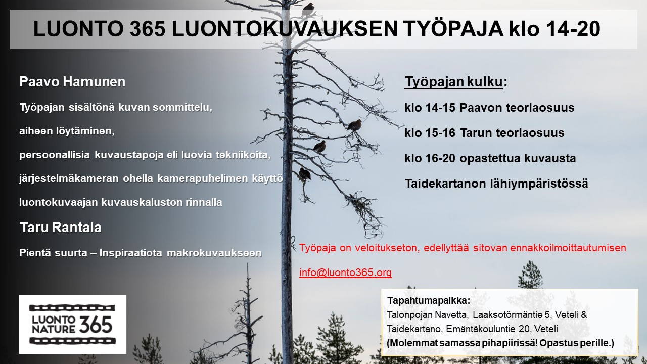 Luontokuvauksen Ty paja Kaustisenseutu fi